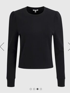 Splendid x Charli Evans Puff Sleeve Top, L, NWOT